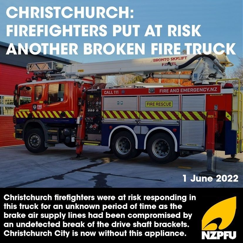 Christchurch Firefighters put at risk